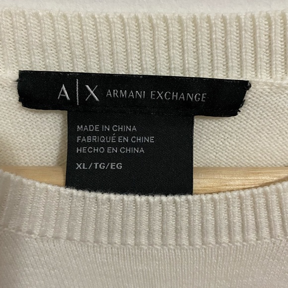 Armani Exchange - White Crewneck - Picture 2 of 2